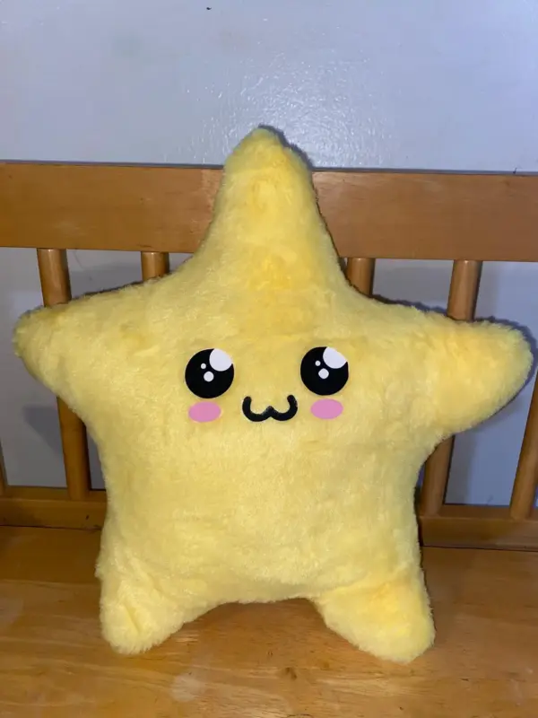 Kawaii Face Star Pillows 2pcs - Image 3