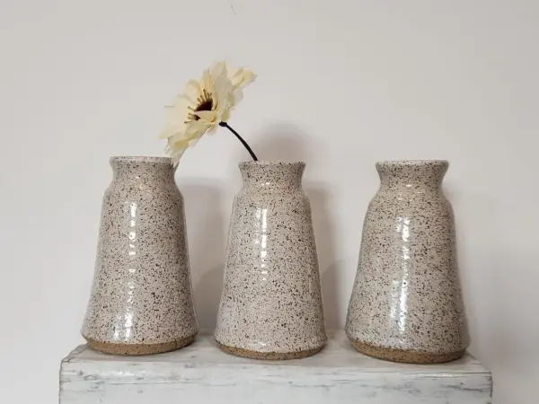 Flower Vase, Ceramic Bud Vase, Handmade Bud Vase, Mini Vase, Small Vase, Gifts for Her, Mother's Day, Gift for Mom, Mom Pot, Hostess Gift 2pcs